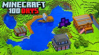 I Spent 100 Days on a LAKE in Minecraft Hardcore
