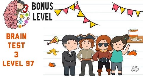 Brain Test 3 Level 97 What a crazy party! Tidy them up for a photo Walkthrough