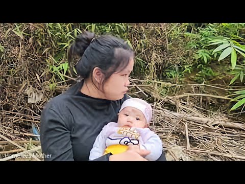 FULL VIDEO: 14-year-old single mother build a bamboo house alone in the forest - Homeless mother