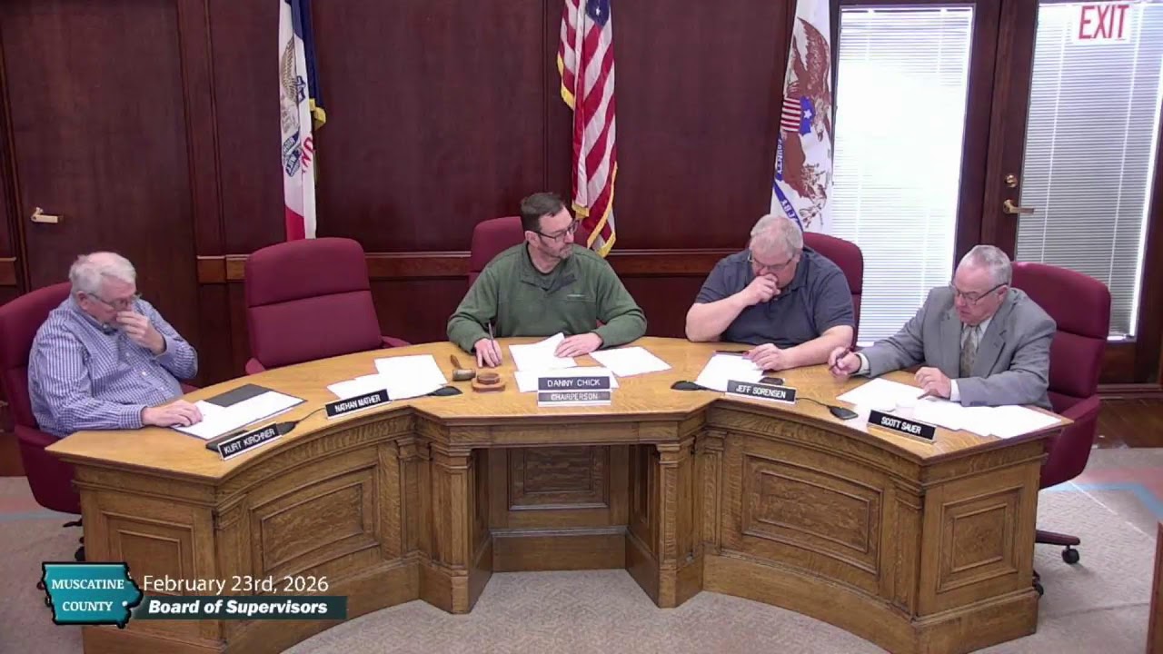 February 23rd, 2026 Muscatine County Board Meeting