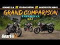 Exclusive: Honda Hornet 2.0 vs TVS Apache RTR2004V vs Bajaj Pulsar NS200 | Hindi | GearFliQ