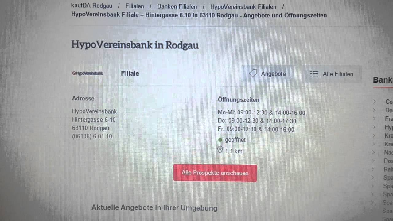 Hypovereinsbank Rodgau Abschaum P Konto Youtube
