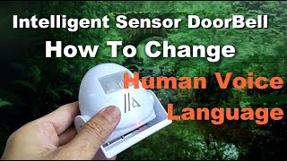 Intelligent Wireless IR Motion Sensor Door Bell, How to Change Human Voice Language / Volume Control screenshot 5