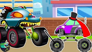 Monster Magician Truck + More Animated Car Cartoon Videos For Children