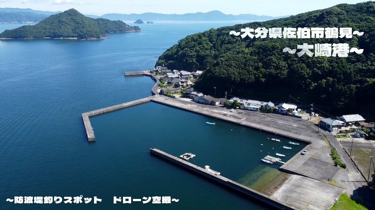 【釣り】大崎港 大分県佐伯市_アジング_エギング_フカセ_ドローン空撮_fishing spot