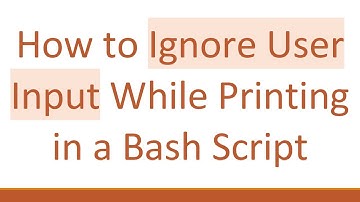 How to Ignore User Input While Printing in a Bash Script