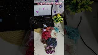 let's pack an oder with me | #hairaccessories #packing #scrunchies