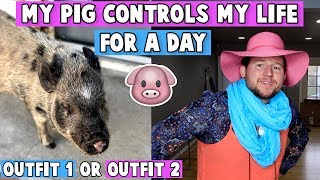 My Pet PIG Controls My Life for a Day