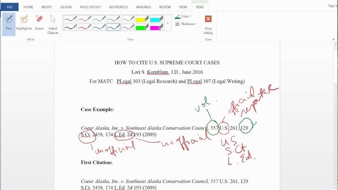 Legal Citation How To Cite U S Supreme Court Cases By Lori S Kornblum J D Youtube