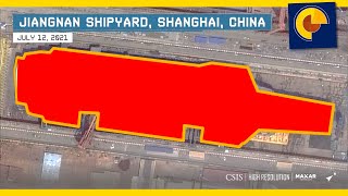003 CHINESE CARRIER Fujian is as big as USS GERALD FORD!