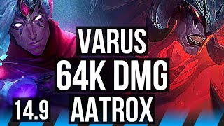 VARUS vs AATROX (MID) | 64k DMG, Legendary, 25/6/13 | KR Diamond | 14.9