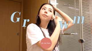 grwm. 찐 애정템 무쌍 메이크업💗이거 은근 재밌잖아?😚ㅣ데일리 메이크업, 기초 루틴, 아이 메이크업, ootd