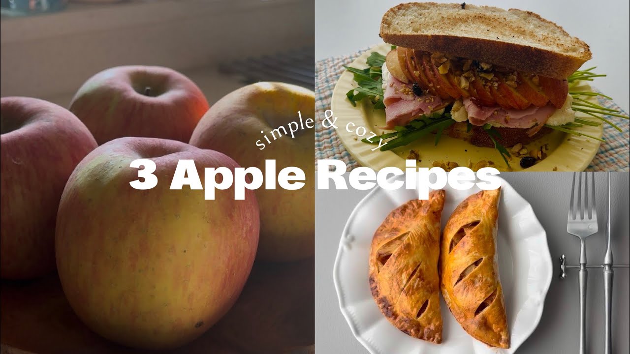 Влог: 3 рецепта с яблоками 🍎 | Яблоко и бри | Тортилья-пирог | Салат с яблоком