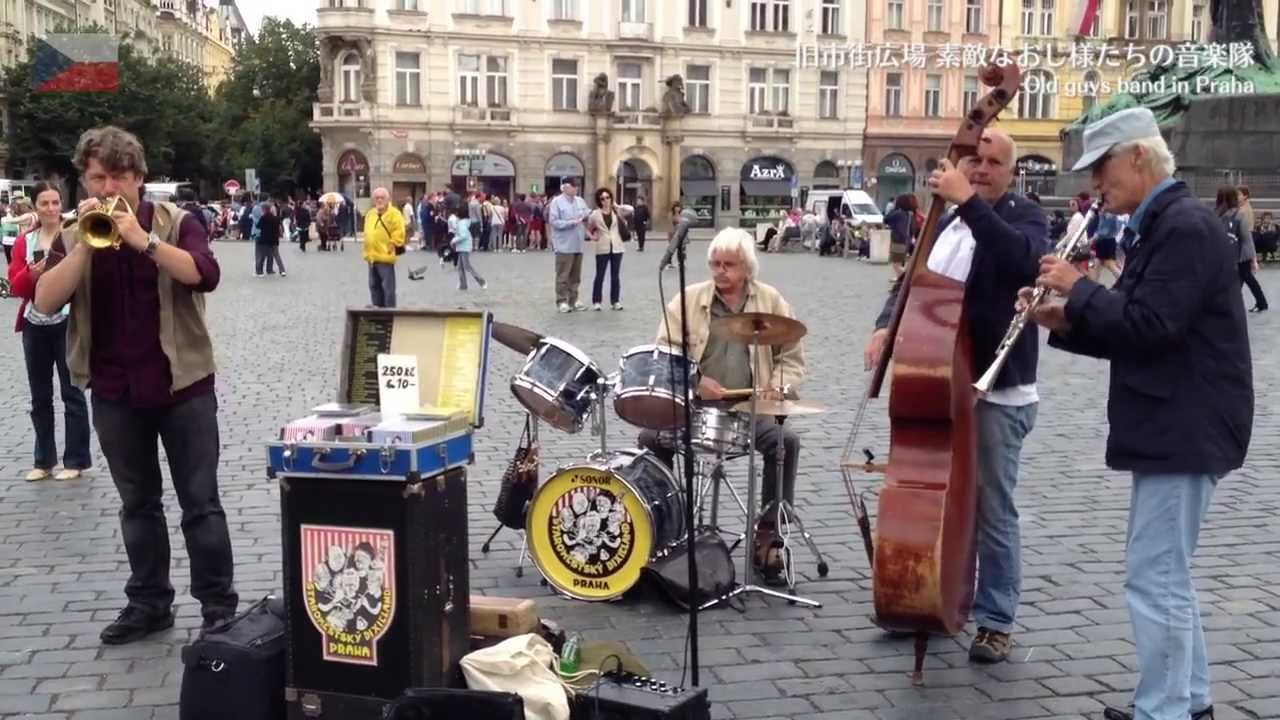 ヨーロッパ 音楽 東欧チェコ おじ様バンドの生演奏 Old Guys Band In Praha Youtube