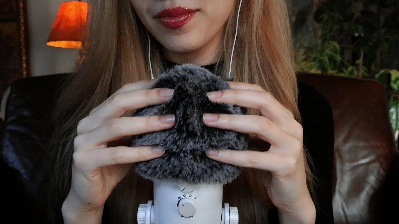 ASMR Fluffy Mic Massage with Gentle Rain Sounds (3 Hours, No Talking)