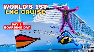 🚢✨BOARDING my 1st EVER Cruise: AIDA Nova Day 1 on the World's 1st LNG Cruise Ship (Full Cabin Tour)