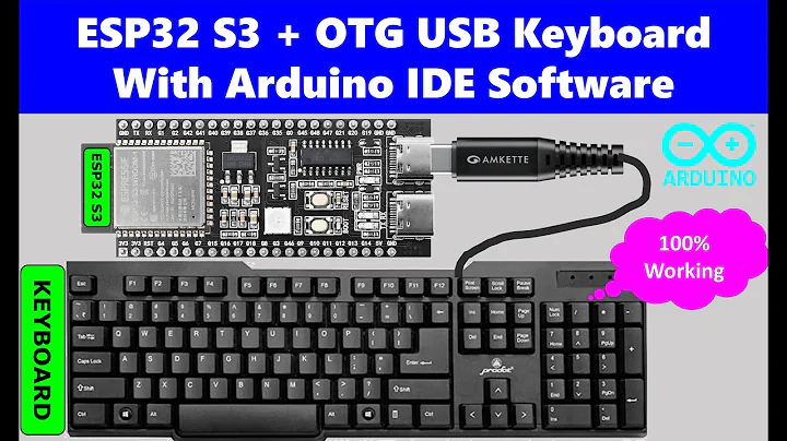 USB Keyboard and Mouse on ESP32-S2/S3 | PC Keyboard Directly into an ESP32 S3 | ESP32 S3 USB HID