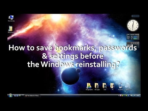 Video: How To Save Settings When Reinstalling Windows