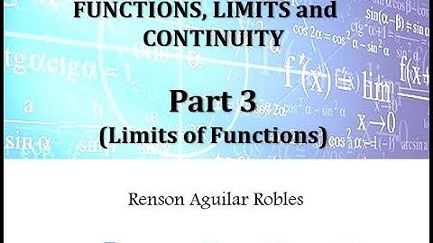 Functions, Limits and Continuity PART 3