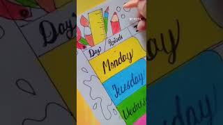 Time Table decoration idea for school #shorts