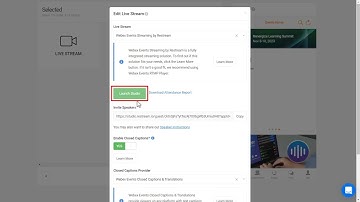 Add Webex Events Streaming to an Event - Restream