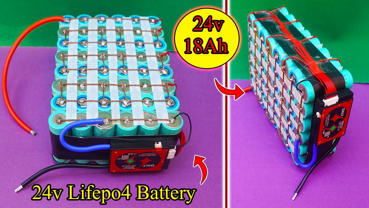 How To Make 24v Lifepo4 Battery At Home | 24v LiFePO4 Solar Battery ...