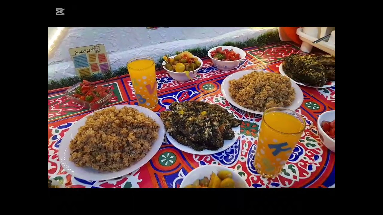 النهارده فطارنا سمك مشوي وشوية رز من المحشي إنما ايه عسل 