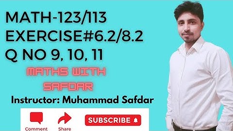 Math-123/113 Exercise 6.2/8.2  Q No 9,10,11 Applied Mathematics-I Scalars and vector 1st Year DAE
