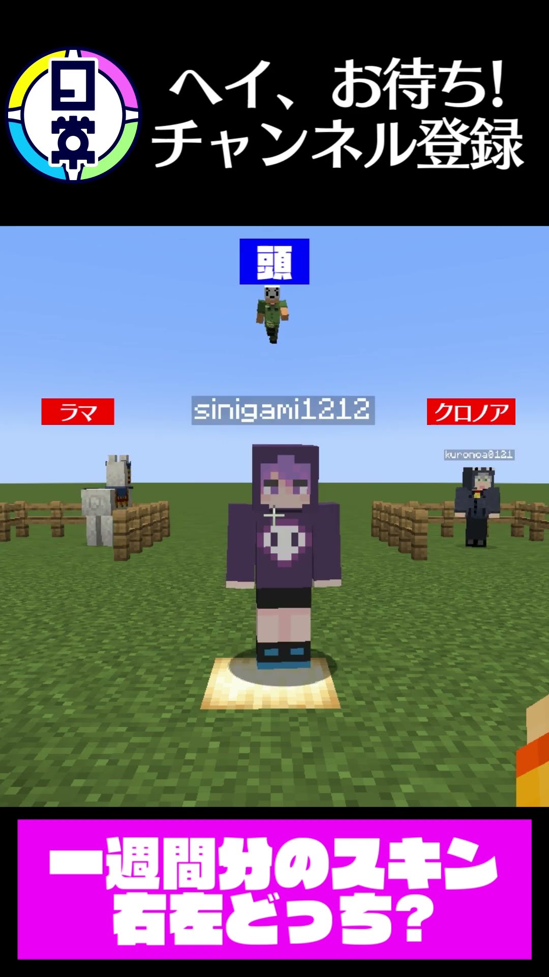 1週間○○スキン生活マインクラフト#日常組#shorts - YouTube