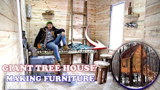 GIANT TREEHOUSE – PART 9 | HOUSE IN THE FOREST – MAKING FURNITURE - SURVIVAL by Interesting Ficus 4,517 views 2 years ago 12 minutes, 52 seconds