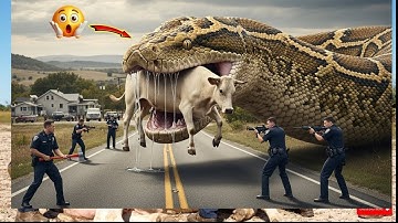 Animal rescue  // Rave Calf Runs For Help to Save Mother from Giant Python