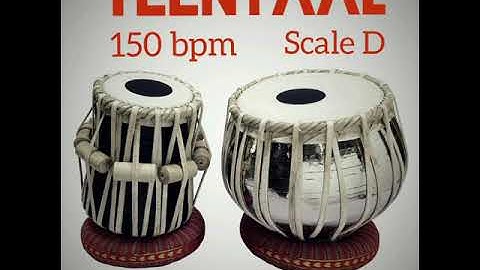 Teen Taal Tabla || 16 Beats || Scale D || 150 Bpm ||