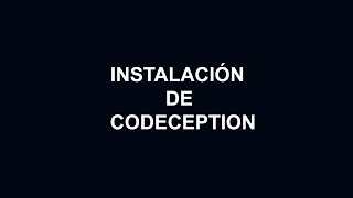 INSTALAR CODECEPTION