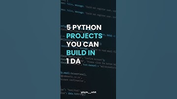 python projects for your resume, you can build in one day. #shorts #coding #pythonprojects #short