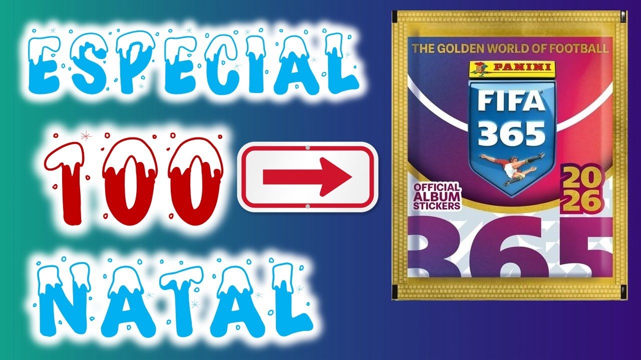 ESPECIAL NATAL! 100 Saquetas FIFA 365 2026 Cromos Panini