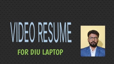 Video Resume for DIU OSOL Program