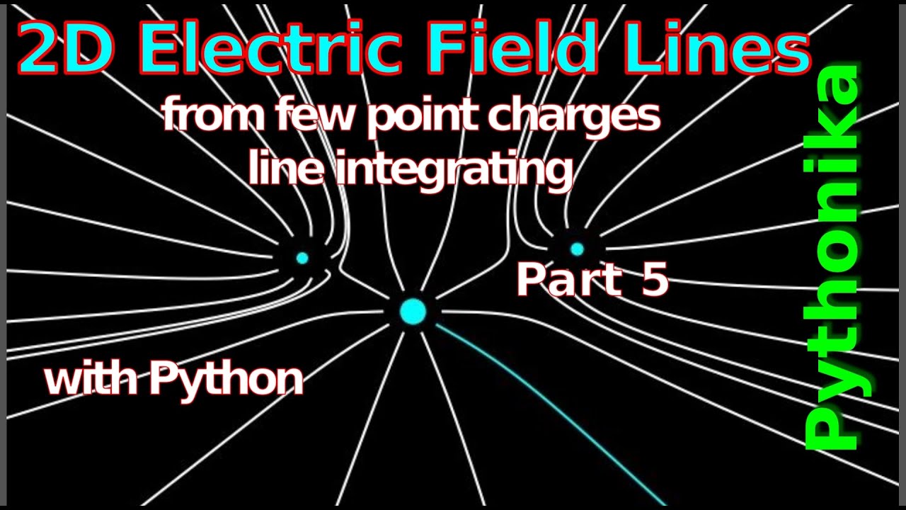 Integrating 2D Electric Field Lines from few point charges