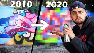 RePainting my 10 years OLD Graffiti (did I get Worse?)