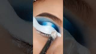 Blue eyeshadow|how to cut crease|Creative eye makeup #blueeyeshadow #blueeyelook #creativemakeup
