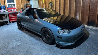 Del sol makeover part 1 - shaving antenna, filling holes, and fixing dents