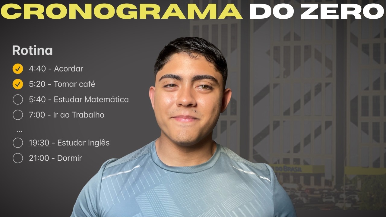 Montando um Cronograma DO ZERO para o Concurso do Banco do Brasil 2025