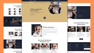 Salon - Haircut Shop - Barber Shop Website Design - HTML - CSS - JS - 100% Free - Free Website Code