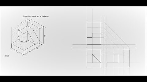 third angle projection, orthographic projection, technical drawing