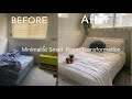 Minimalist small room transformation makeover room tour  diy ideas