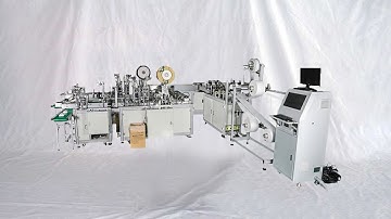 disposable face masks with earloop style making machine 1+2 mask production line خط إنتاج قناع الوجه