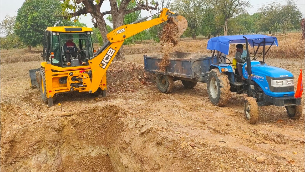 Land Making JCB Making Big Pond Village Area 🌲 JCB Going Farming Land Making New ...