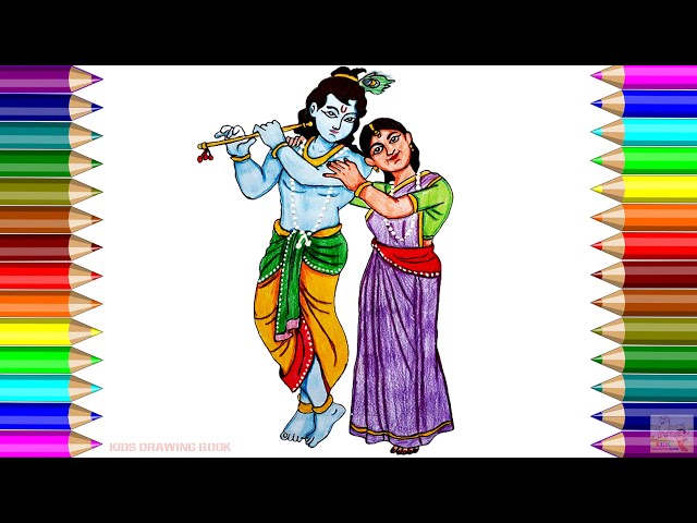 Cute Radha Krishna Art Print by SCD Balaji | Society6