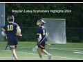 Brayden Lahey Sophomore Year Highlights Class of 2024