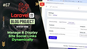 Manage & Display Site Social Links Dynamically in Laravel 11 – Step 68