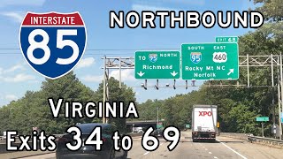 Interstate 85 Virginia (Exits 34 to 69) Northbound